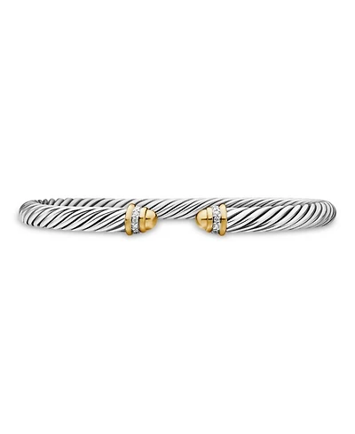Cable Classics Bracelet with Gold Domes & Diamonds