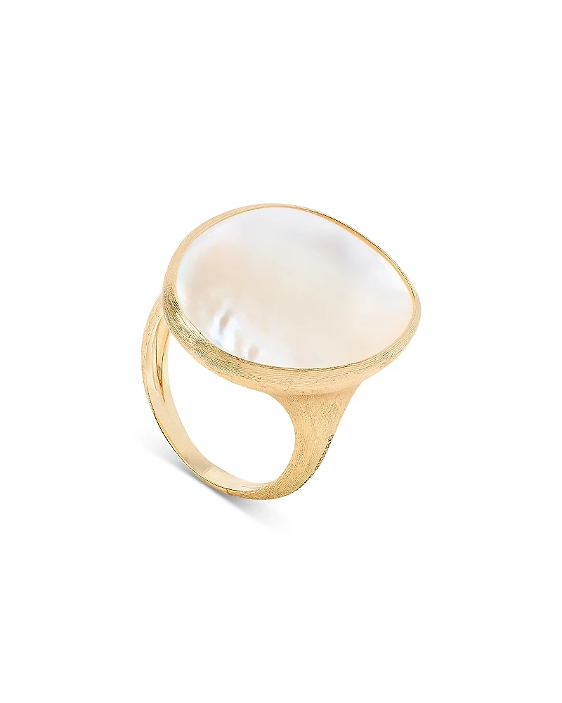 Marco Bicego 18K Yellow Gold Lunaria Mother of Pearl Ring