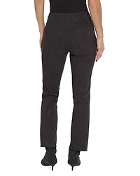 Crystal High Rise Ankle Straight Jeans Black