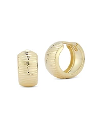 Bloomingdale's Fine Collection 14K Yellow Gold Bold Cut Huggie Hoop Earrings