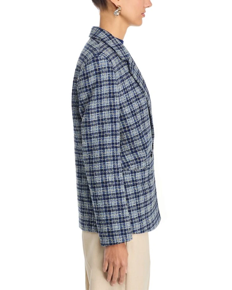 Check Double Breasted Blazer