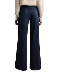 Heather Wide Leg Jeans Dark Blue