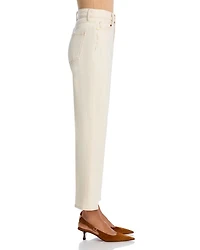 Dylan High Rise Straight Leg Ankle Jeans Ecru