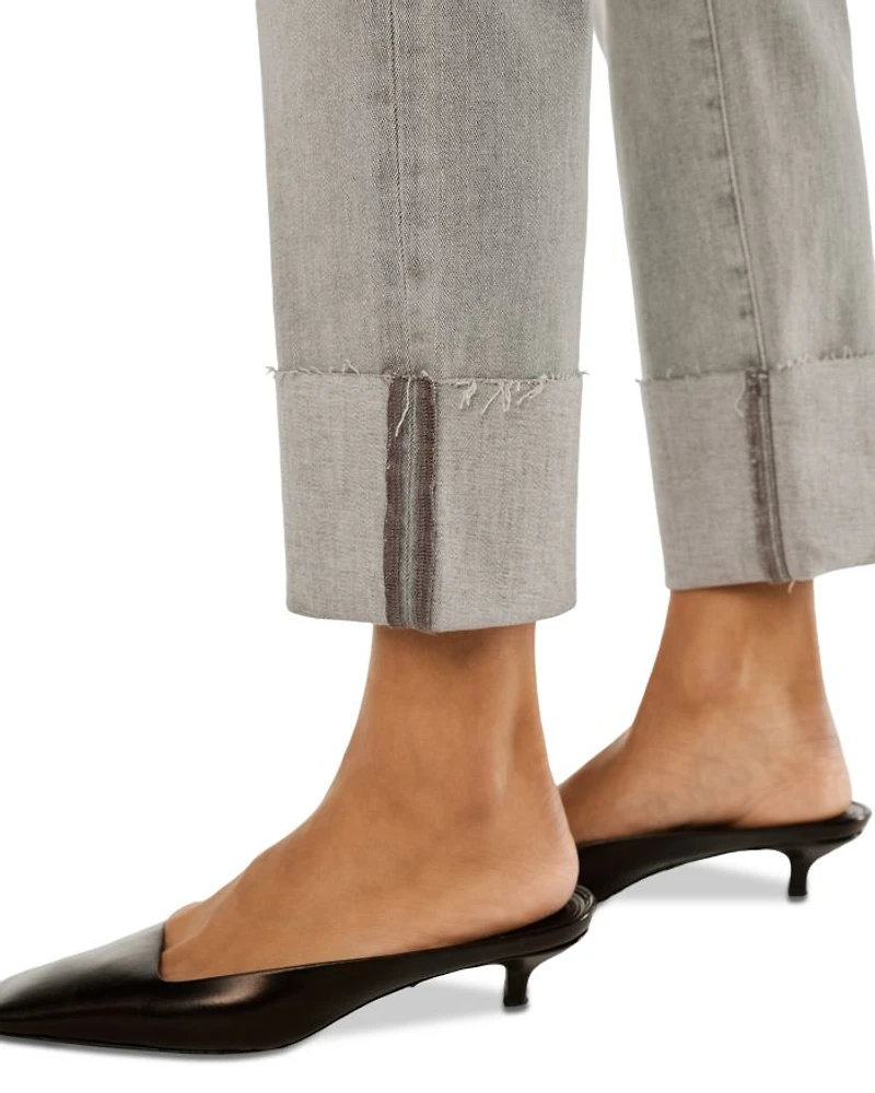 Patti High Rise Ankle Straight Jeans Light Smoke
