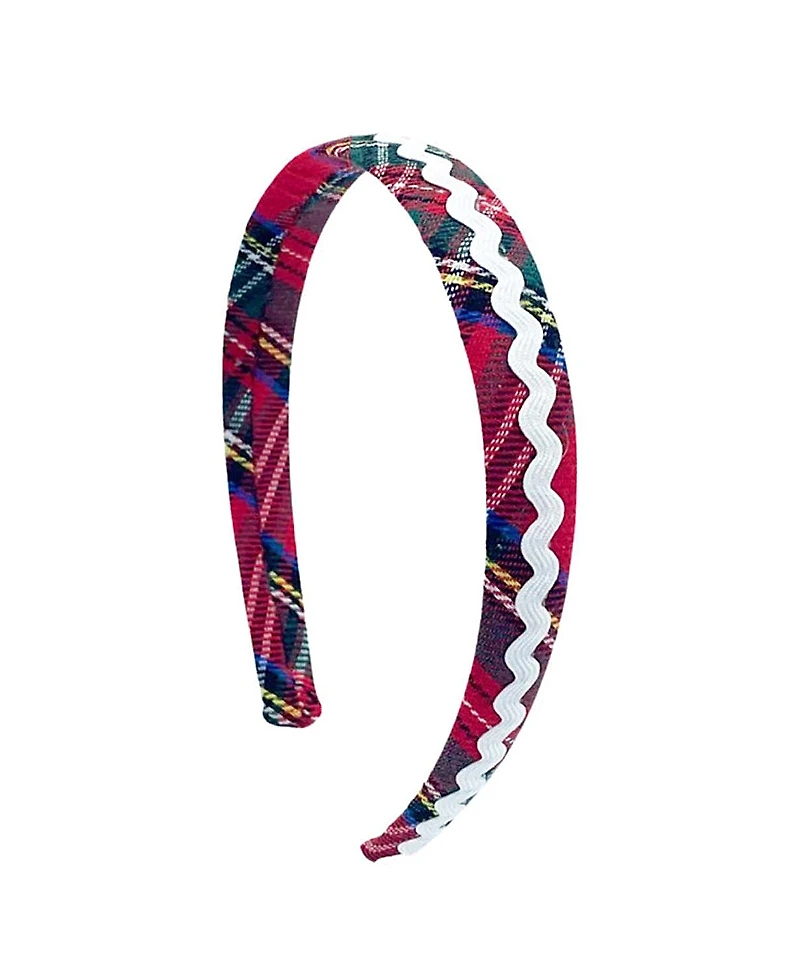 Bits & Bows Girls' Scottie Stewart Plaid Ric Rac Headband - Little Kid
