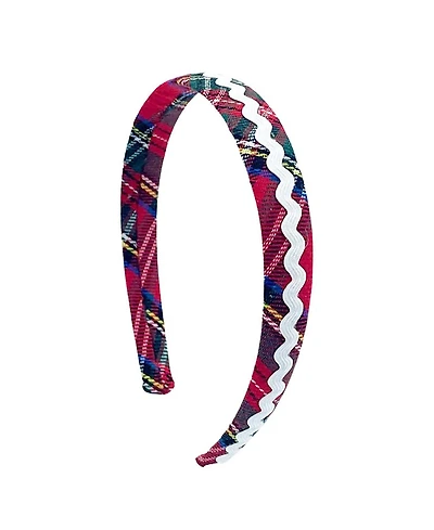 Bits & Bows Girls' Scottie Stewart Plaid Ric Rac Headband - Little Kid