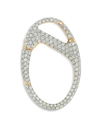 18K Rose Gold Diamond Pavé Charm Holder Pendant