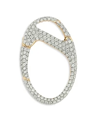 18K Rose Gold Diamond Pavé Charm Holder Pendant