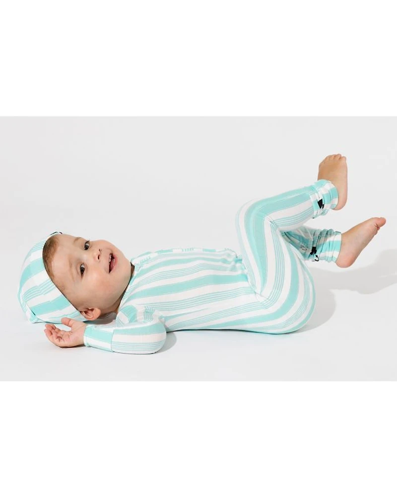 Unisex Slumber Stripes Convertible Footie - Baby
