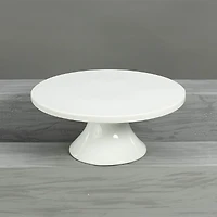 Bia Cordon Bleu White Porcelain Round Pedestal Cake Stand, 8.5
