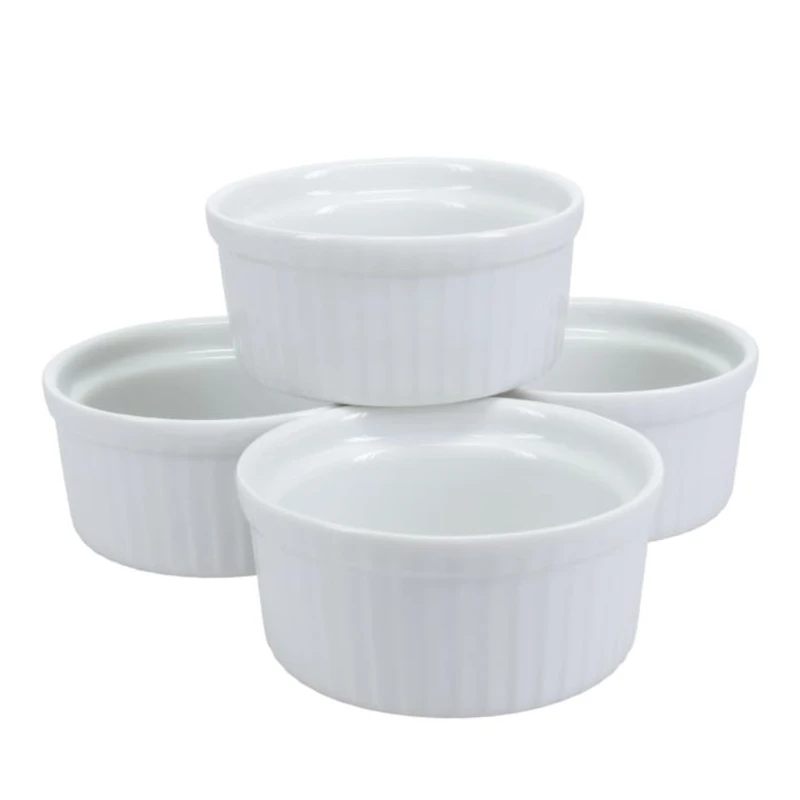 Porcelain 4.5 oz. White Ramekins, Set of 4