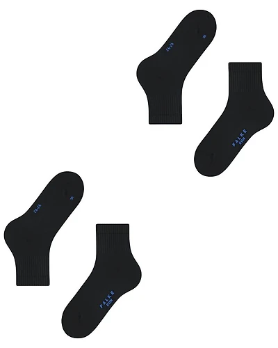 Run Cotton Blend Solid Ribbed Ankle Socks, Pack of 2
