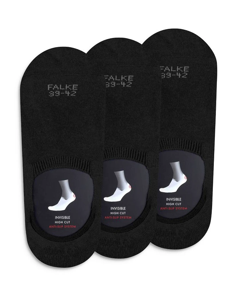 Step Cotton Blend Solid High Cut No Show Socks, Pack of 3