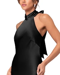 Sleeveless Satin Gown - Exclusive