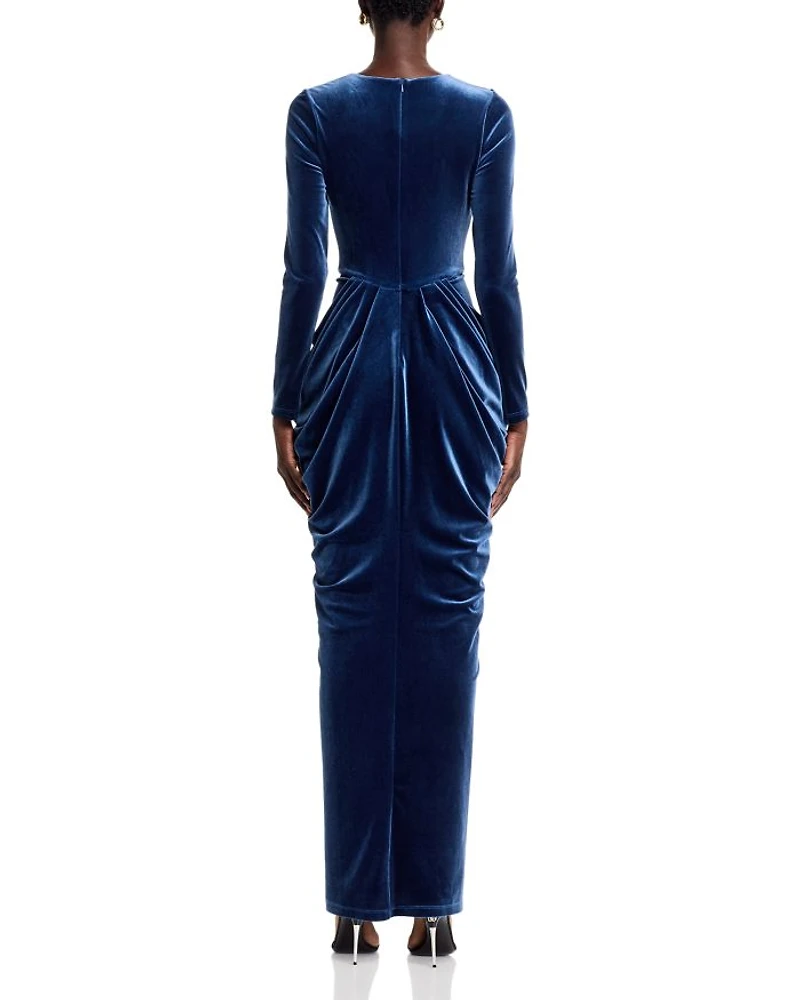 Finnegan Draped Velvet Gown
