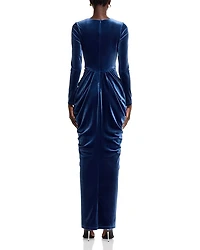 Finnegan Draped Velvet Gown