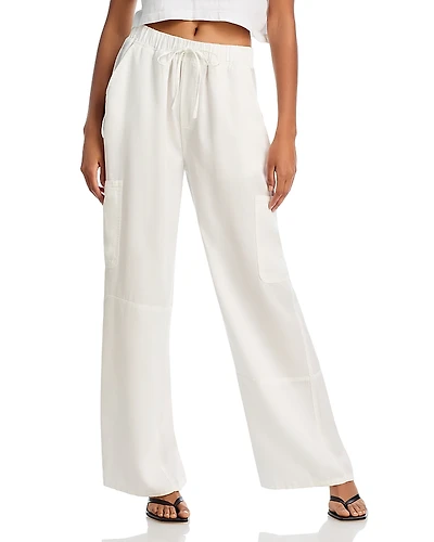 Aqua Chambray Cargo Pants - Exclusive