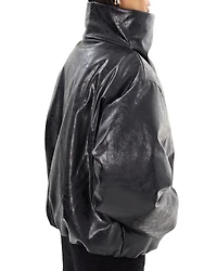 Ronnie Asymmetric Faux Leather Jacket