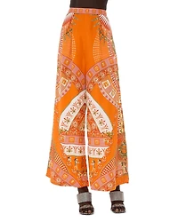 Silk Wide Leg Pants