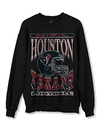 Junk Food Clothing Nfl Unisex Houston Texans Helmet Flea Market Crew Fleece Sweatshirt