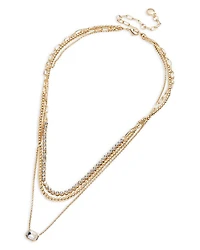 Kenna Crystal Layered Necklace, 16-19"