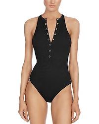 Robin Piccone Amy Ribbed Swimsuit