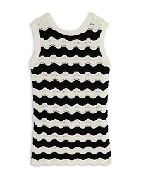 Girls' Reina Striped Crochet Cover-Up Dress - Little Kid, Big Kid