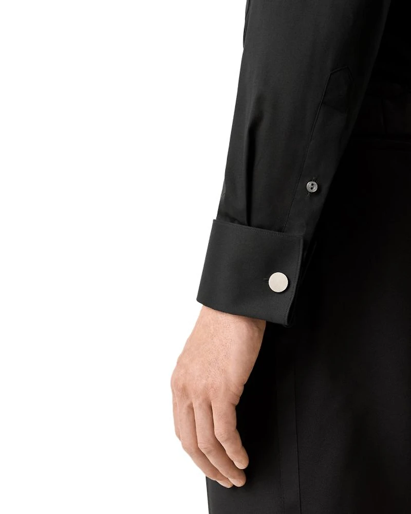 Slim Fit Plissé Bib Formal Shirt