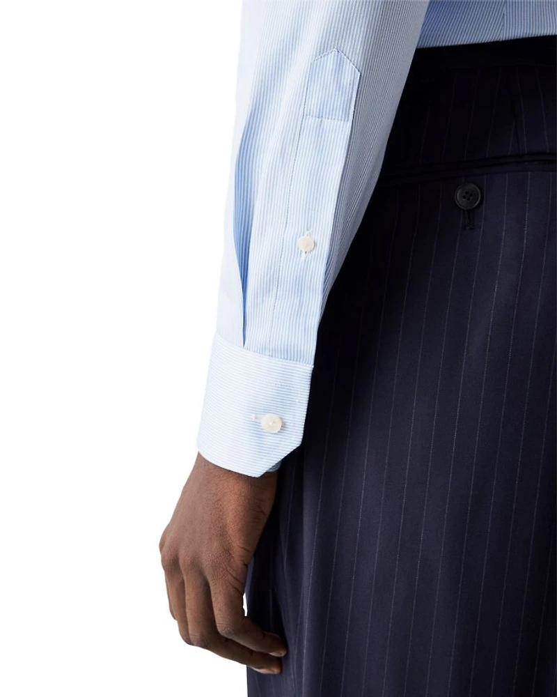 Contemporary Fit Fine Striped Twill Shirt