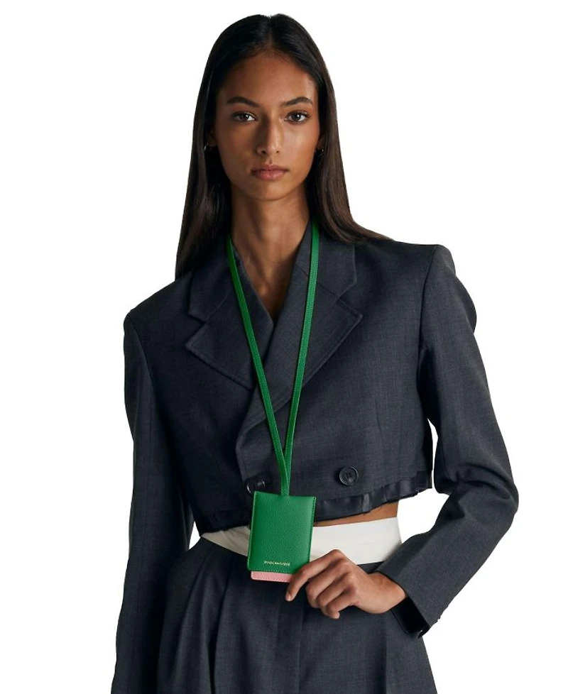 Leather ID Lanyard