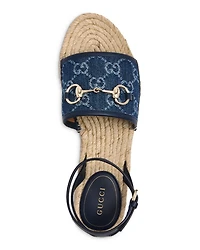 Women's GG Horsebit Espadrille Flatform Sandals