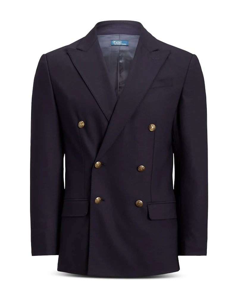 Wool Blend Double Breasted Blazer