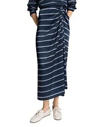 Rugby Stripe Gathered Skirt