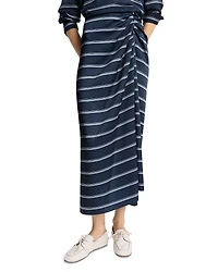 Vince Rugby Stripe Gathered Skirt