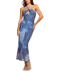 Ramy Brook Sandie Swirl Halter Dress