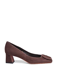 Women's Suede Low-Heel Pump