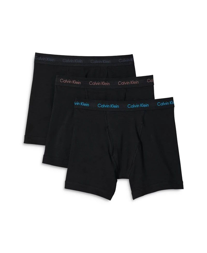 Cotton Stretch Moisture Wicking Boxer Briefs, Pack of 3