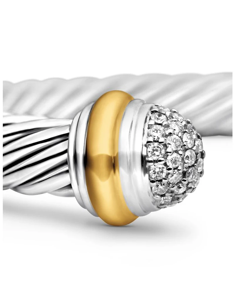 Cable Classics Bracelet with Diamonds and Gold