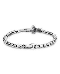 Men's Sterling Silver Waves Black Diamond Pavé Dagger Bracelet