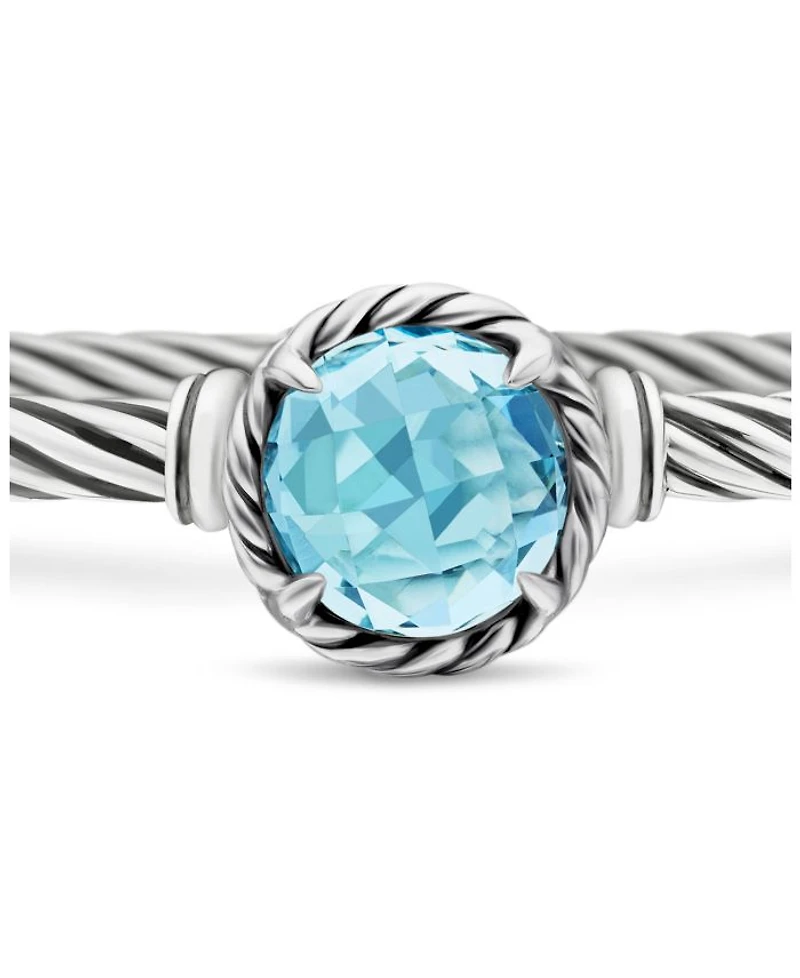 Petite Châtelaine ® Bracelet Sterling Silver with Blue Topaz, 3mm