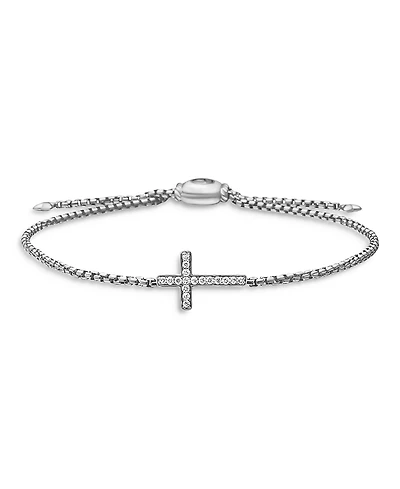 David Yurman Petite Pave Cross Chain Bracelet