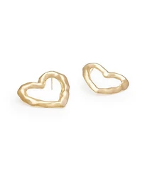 Lulu Heart Earrings in Gold