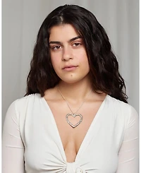 Lulu Heart Choker Silver