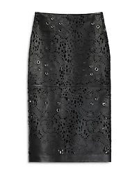 Leather Lace Grommet Skirt