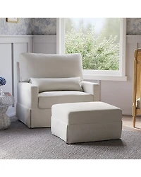 Crawford Pillowback Chair and a Half Comfort Swivel Glider