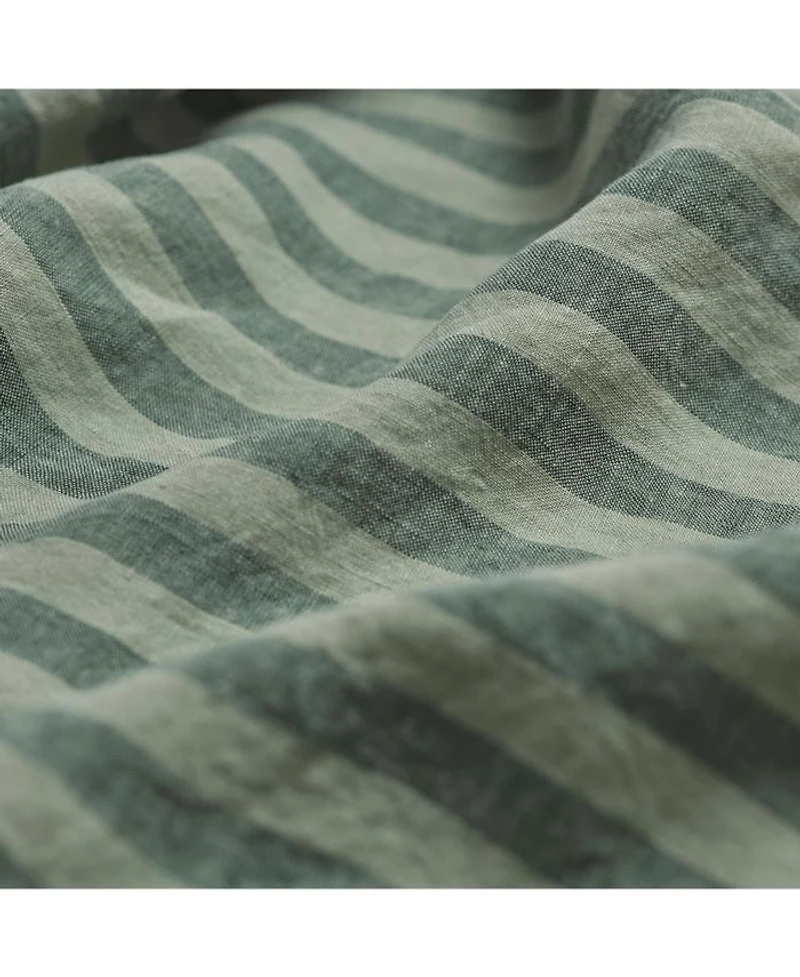 Pembroke Stripe Linen Blend Flat Sheet