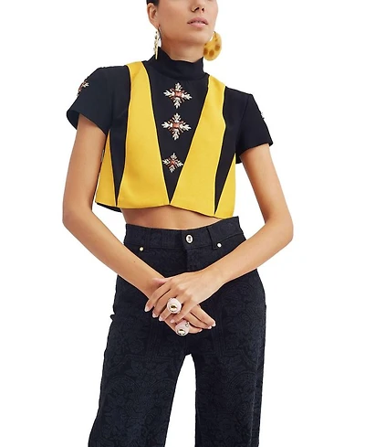 Harlequin Top Solid Black