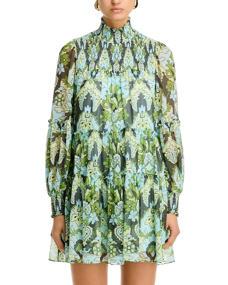 Damask Rika Paisley Smocked Tent Dress