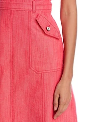Malani Square Neck Belted Midi Dress