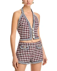Ronny Kobo Augustina Tweed Halter Top